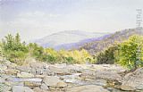 Creek Canvas Paintings - Landscape View on Catskill Creek
